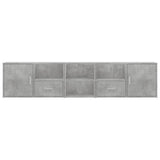 vidaXL Corner Cabinet Concrete Grey 200x40x45 cm Engineered Wood