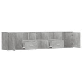 vidaXL Corner Cabinet Concrete Grey 200x40x45 cm Engineered Wood