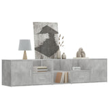 vidaXL Corner Cabinet Concrete Grey 200x40x45 cm Engineered Wood