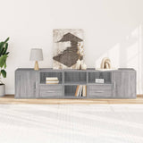 vidaXL Corner Cabinet Grey Sonoma 200x40x45 cm Engineered Wood