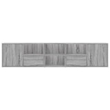 vidaXL Corner Cabinet Grey Sonoma 200x40x45 cm Engineered Wood