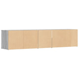 vidaXL Corner Cabinet Grey Sonoma 200x40x45 cm Engineered Wood