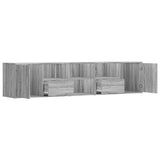 vidaXL Corner Cabinet Grey Sonoma 200x40x45 cm Engineered Wood