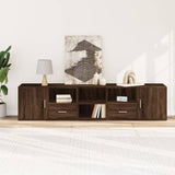 vidaXL Corner Cabinet Brown Oak 200x40x45 cm Engineered Wood