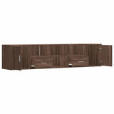 vidaXL Corner Cabinet Brown Oak 200x40x45 cm Engineered Wood