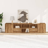 vidaXL Corner Cabinet Artisian Oak 200x40x45 cm Engineered Wood