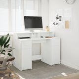 vidaXL Desk with LED Lights White 120x55x91 cm Engineered Wood