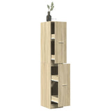 vidaXL Apothecary Cabinet?Sonoma Oak 30x41x174.5 cm Engineered Wood