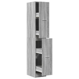 vidaXL Apothecary Cabinet?Grey Sonoma 30x41x174.5 cm Engineered Wood