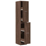 vidaXL Apothecary Cabinet?Brown Oak 30x41x174.5 cm Engineered Wood