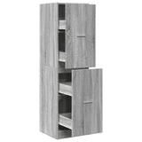 vidaXL Apothecary Cabinet?Grey Sonoma 40x41x144.5 cm Engineered Wood