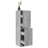 vidaXL Apothecary Cabinet?Grey Sonoma 40x41x144.5 cm Engineered Wood