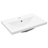 vidaXL Bathroom Sink Cabinet with Built-in Basin Concrete Grey