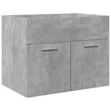 vidaXL Bathroom Sink Cabinet with Built-in Basin Concrete Grey