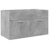 vidaXL Bathroom Sink Cabinet with Built-in Basin Concrete Grey