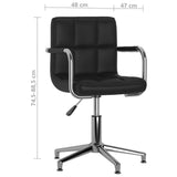 vidaXL Swivel Dining Chairs 2 pcs Black Faux Leather