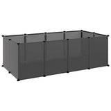 vidaXL Small Animal Cage Black 144x74x46.5 cm PP and Steel