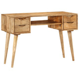 vidaXL Desk with Drawers 110x47x76 cm Solid Wood Mango