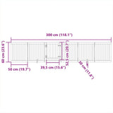 vidaXL Dog Gate with Door Foldable 6 Panels 300 cm Poplar Wood