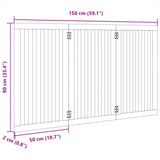 vidaXL Dog Gate Foldable 3 Panels 150 cm Poplar Wood