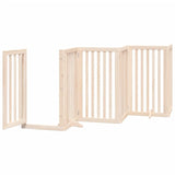 vidaXL Dog Gate with Door Foldable 6 Panels 300 cm Poplar Wood