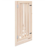 vidaXL Dog Gate with Door Foldable 6 Panels 300 cm Poplar Wood