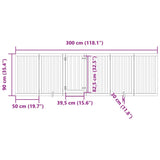 vidaXL Dog Gate with Door Foldable 6 Panels 300 cm Poplar Wood