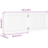 vidaXL Dog Gate Foldable 2 Panels 160 cm Poplar Wood