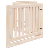 vidaXL Dog Gate with Door Foldable 4 Panels 320 cm Poplar Wood