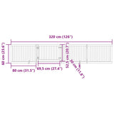 vidaXL Dog Gate with Door Foldable 4 Panels 320 cm Poplar Wood