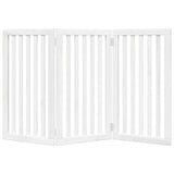 vidaXL Dog Gate Foldable 3 Panels White 150 cm Poplar Wood