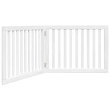 vidaXL Dog Gate Foldable 2 Panels White 160 cm Poplar Wood