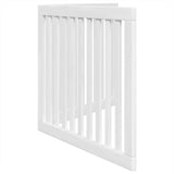 vidaXL Dog Gate Foldable 2 Panels White 160 cm Poplar Wood