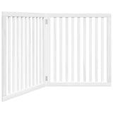 vidaXL Dog Gate Foldable 2 Panels White 160 cm Poplar Wood