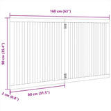 vidaXL Dog Gate Foldable 2 Panels White 160 cm Poplar Wood