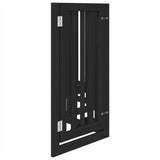 vidaXL Dog Gate with Door Foldable 6 Panels Black 300 cm Poplar Wood