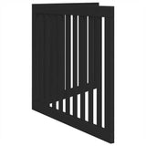 vidaXL Dog Gate Foldable 2 Panels Black 160 cm Poplar Wood