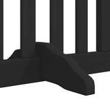 vidaXL Dog Gate with Door Foldable 4 Panels Black 320 cm Poplar Wood