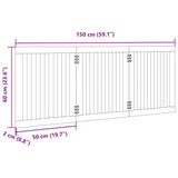 vidaXL Dog Gate Foldable 3 Panels Brown 150 cm Poplar Wood