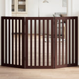 vidaXL Dog Gate Foldable 3 Panels Brown 150 cm Poplar Wood