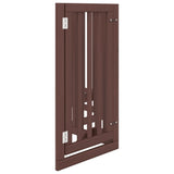 vidaXL Dog Gate with Door Foldable 6 Panels Brown 300 cm Poplar Wood