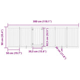 vidaXL Dog Gate with Door Foldable 6 Panels Brown 300 cm Poplar Wood