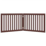 vidaXL Dog Gate Foldable 2 Panels Brown 160 cm Poplar Wood