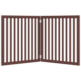 vidaXL Dog Gate Foldable 2 Panels Brown 160 cm Poplar Wood