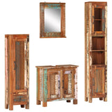 vidaXL 4 Piece Bathroom Furniture Set Solid Wood Reclaimed