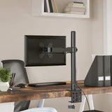 vidaXL Monitor Mount Black Steel VESA 75/100 mm