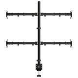 vidaXL Monitor Mount Black Steel VESA 75/100 mm