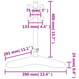 vidaXL Monitor Mount Black Steel VESA 75/100 mm