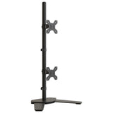 vidaXL Dual Monitor Stand Black Steel VESA 75/100 mm