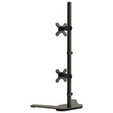 vidaXL Dual Monitor Stand Black Steel VESA 75/100 mm